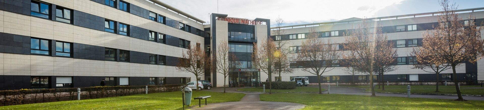 Façade de la clinique mathilde à Rouen