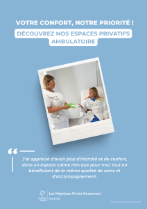 Soignante avec une patiente au sein de notre service ambulatoire
